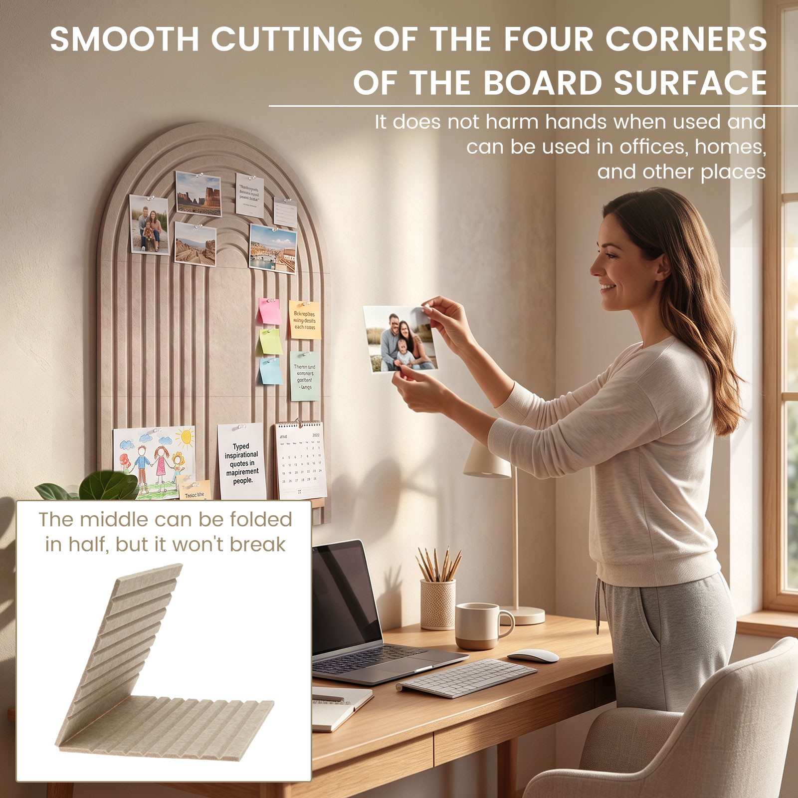 Große gewölbte Filz-Pinwand fü – Home Decor Vision Board Bewertung und Preis
