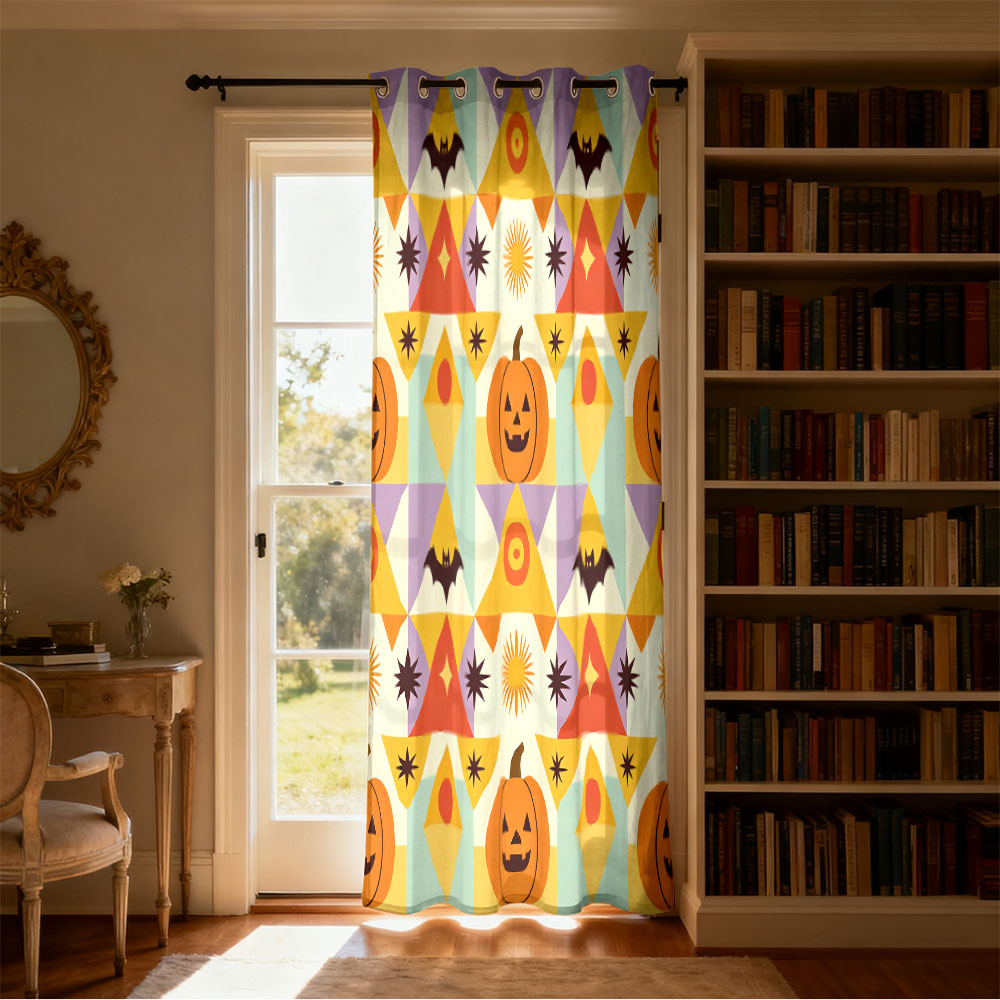 1 Stück Halloween-Kürbis-Flede – Home Decor Curtain Bewertung und Preis