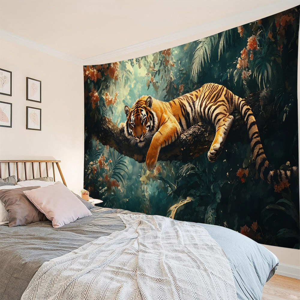 Waldtiger-Wandteppich, Tierlöw – Home Decor Hippie Bewertung und Preis