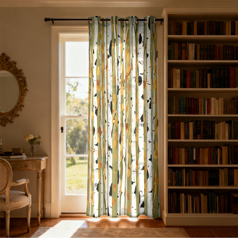 1 Stück Vorhang mit Herbst-Bir – Home Decor Curtain Bewertung und Preis