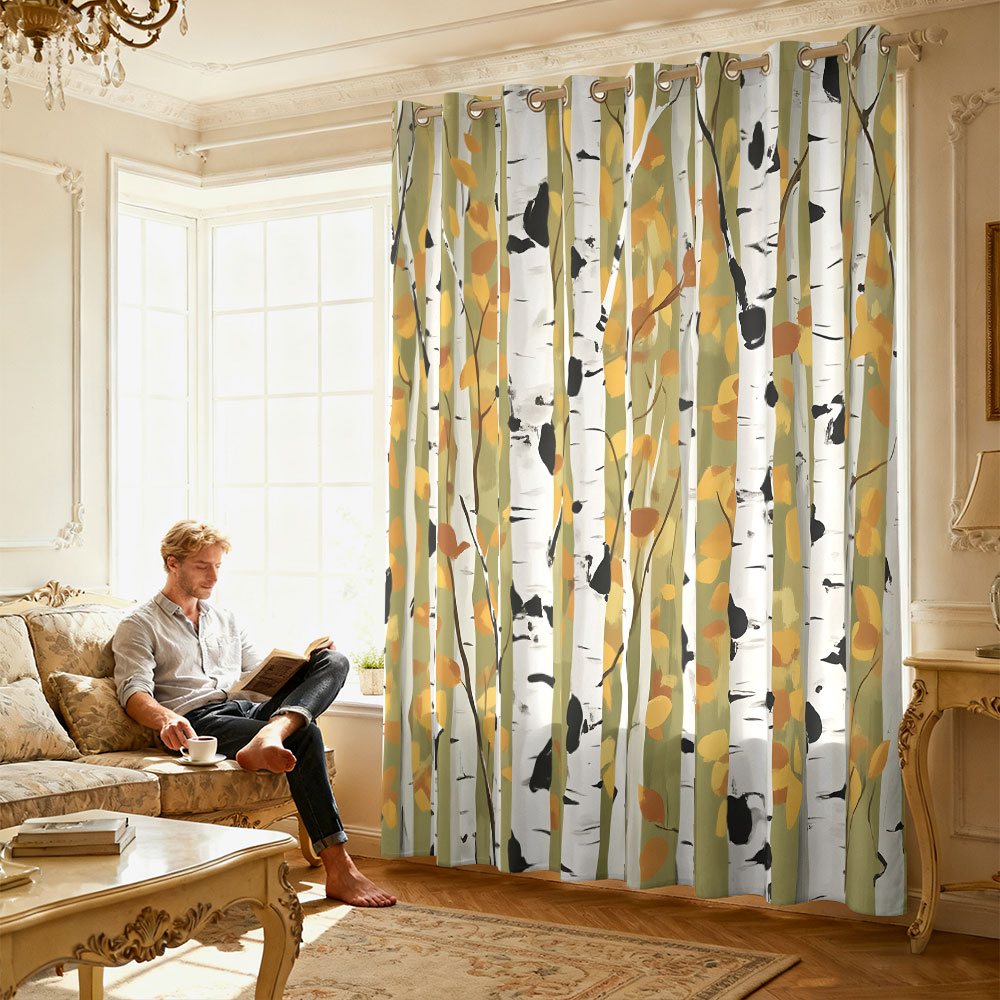 1 Stück Vorhang mit Herbst-Bir – Home Decor Curtain Bewertung und Preis
