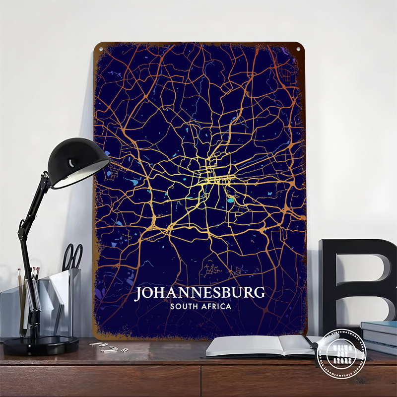 Johannesburg Stadtplan Poster  – Home Decor Johannesburg Bewertung und Preis