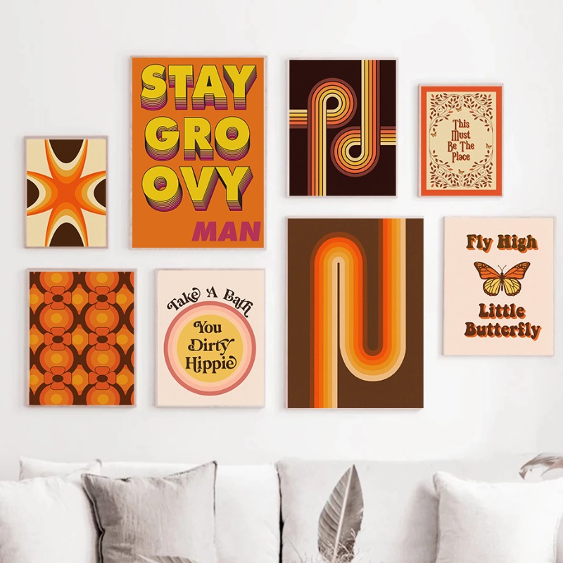 Retro 70er Hippie Kunstdruck V – Home Decor Hippie Bewertung und Preis